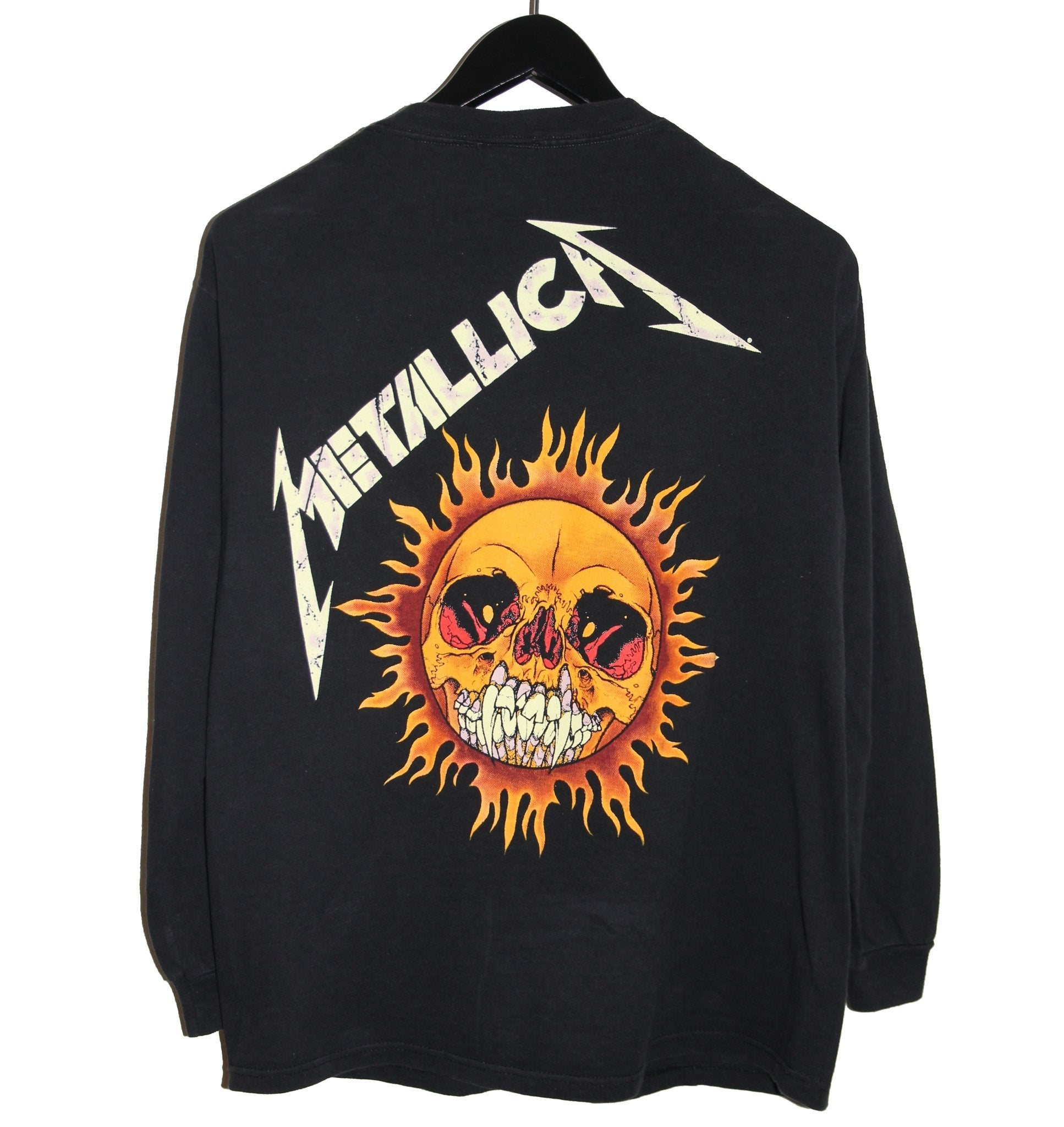 Metallica 1999 Pushead Flaming Skull Long Sleeve - Faded AU