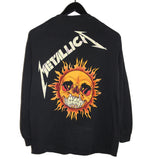 Metallica 1999 Pushead Flaming Skull Long Sleeve - Faded AU