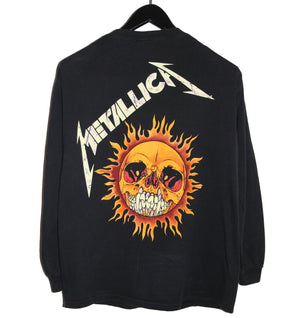 Metallica 1999 Pushead Flaming Skull Long Sleeve - Faded AU