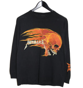 Metallica 1999 Pushead Flaming Skull Long Sleeve - Faded AU