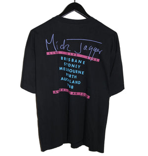 Mick Jagger 1988 Live In Asutralia Tour Shirt - Faded AU