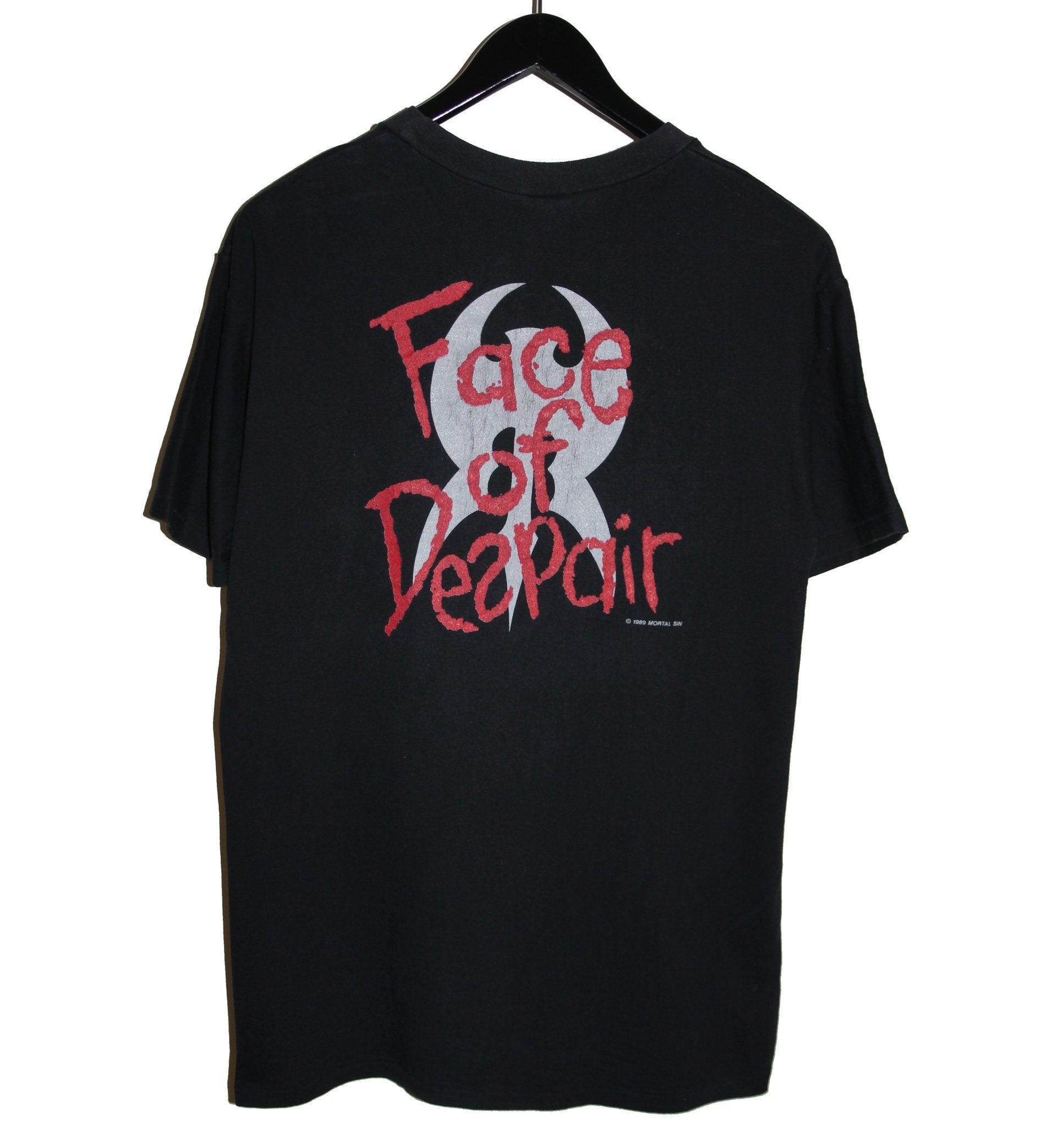 Mortal Sin 1989 Face of Despair Album Shirt - Faded AU