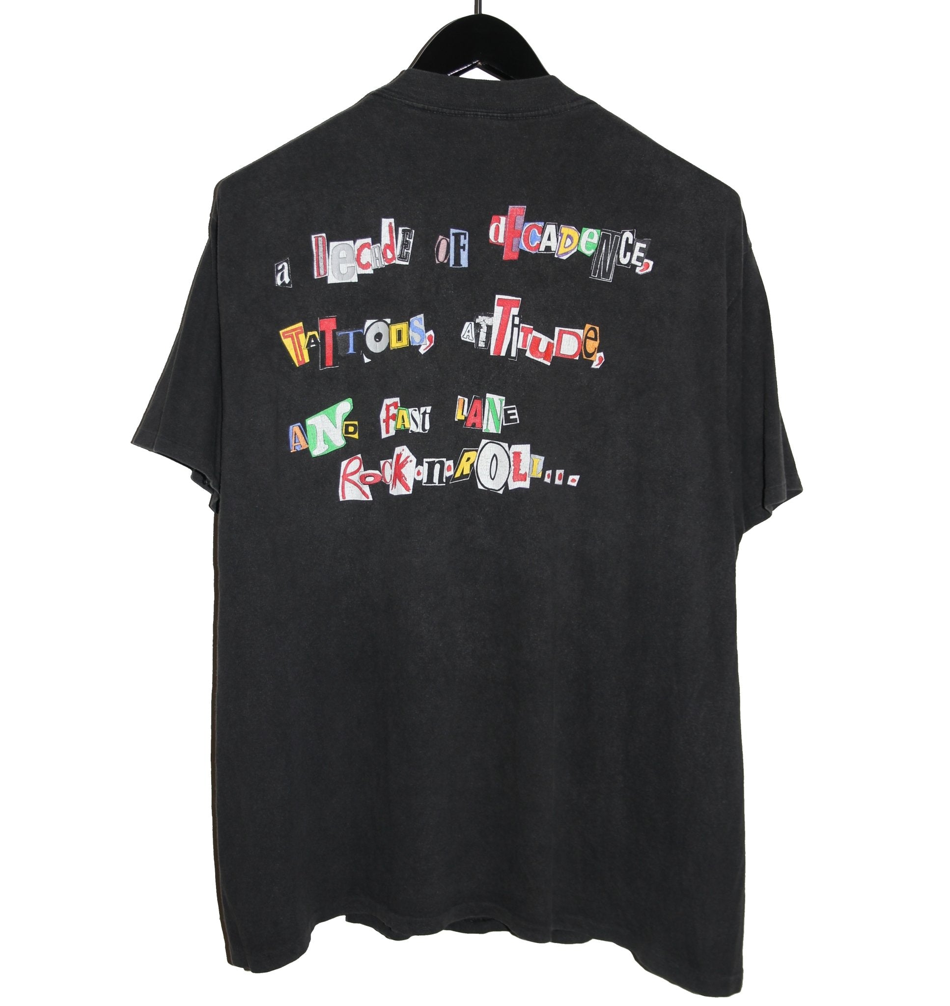 Motley Crue 1991 Decade of Decadence Shirt - Faded AU
