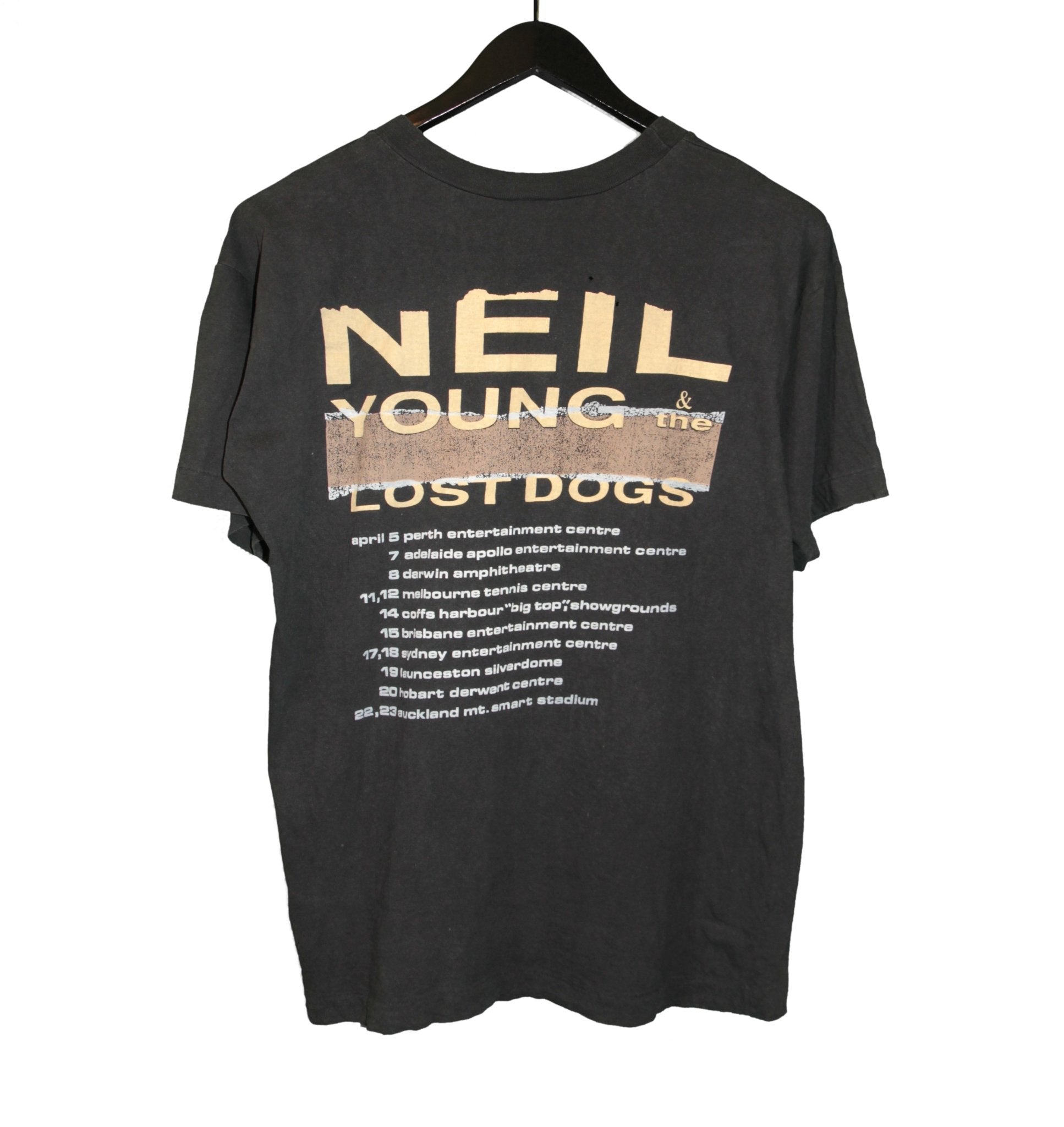 Neil Young & The Lost Dogs 1989 Tour Shirt - Faded AU