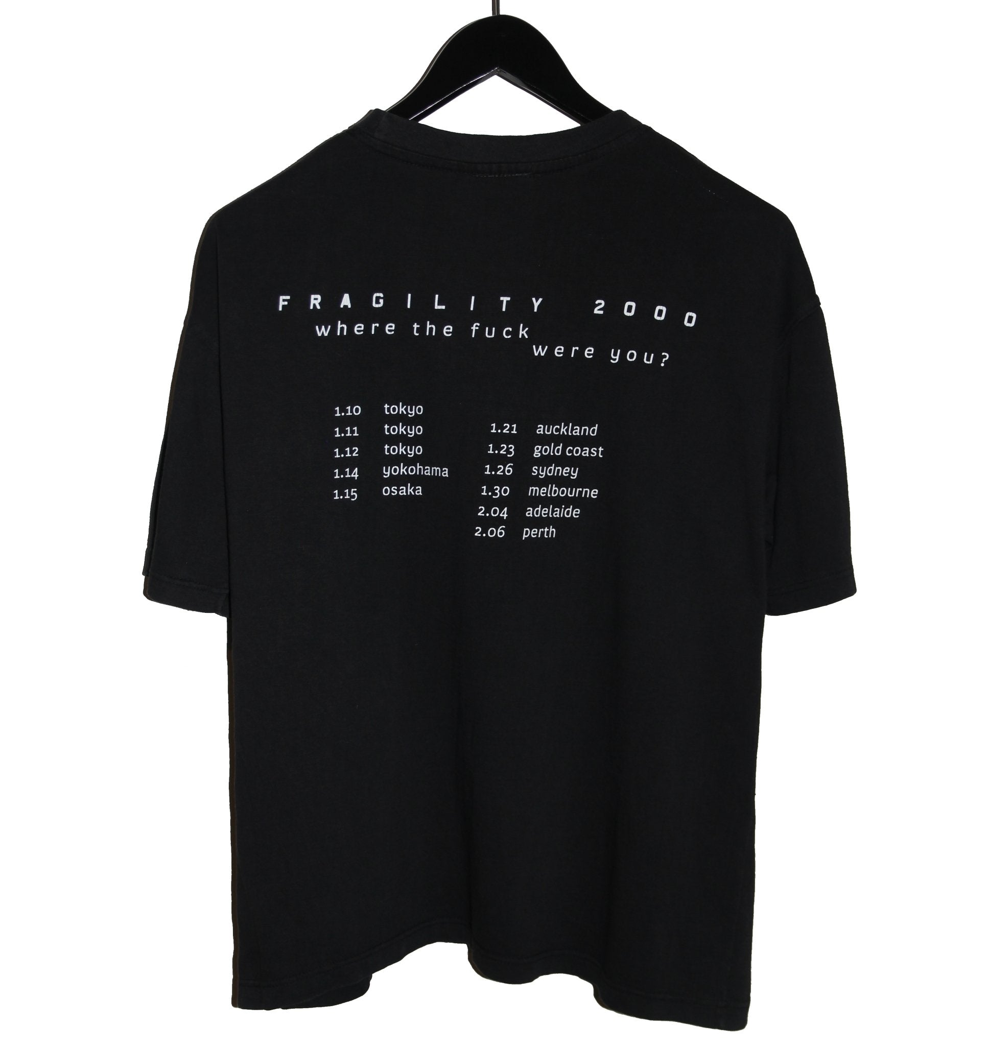 Nine Inch Nails 2000 Fragility Tour Shirt - Faded AU