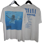 Nirvana 1991 Nevermind Australia New Zealand Tour Shirt - Faded AU