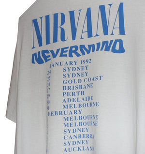 Nirvana 1991 Nevermind Australia New Zealand Tour Shirt - Faded AU