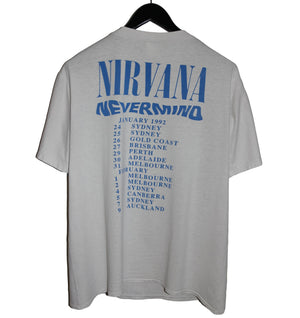 Nirvana 1991 Nevermind Australia New Zealand Tour Shirt - Faded AU