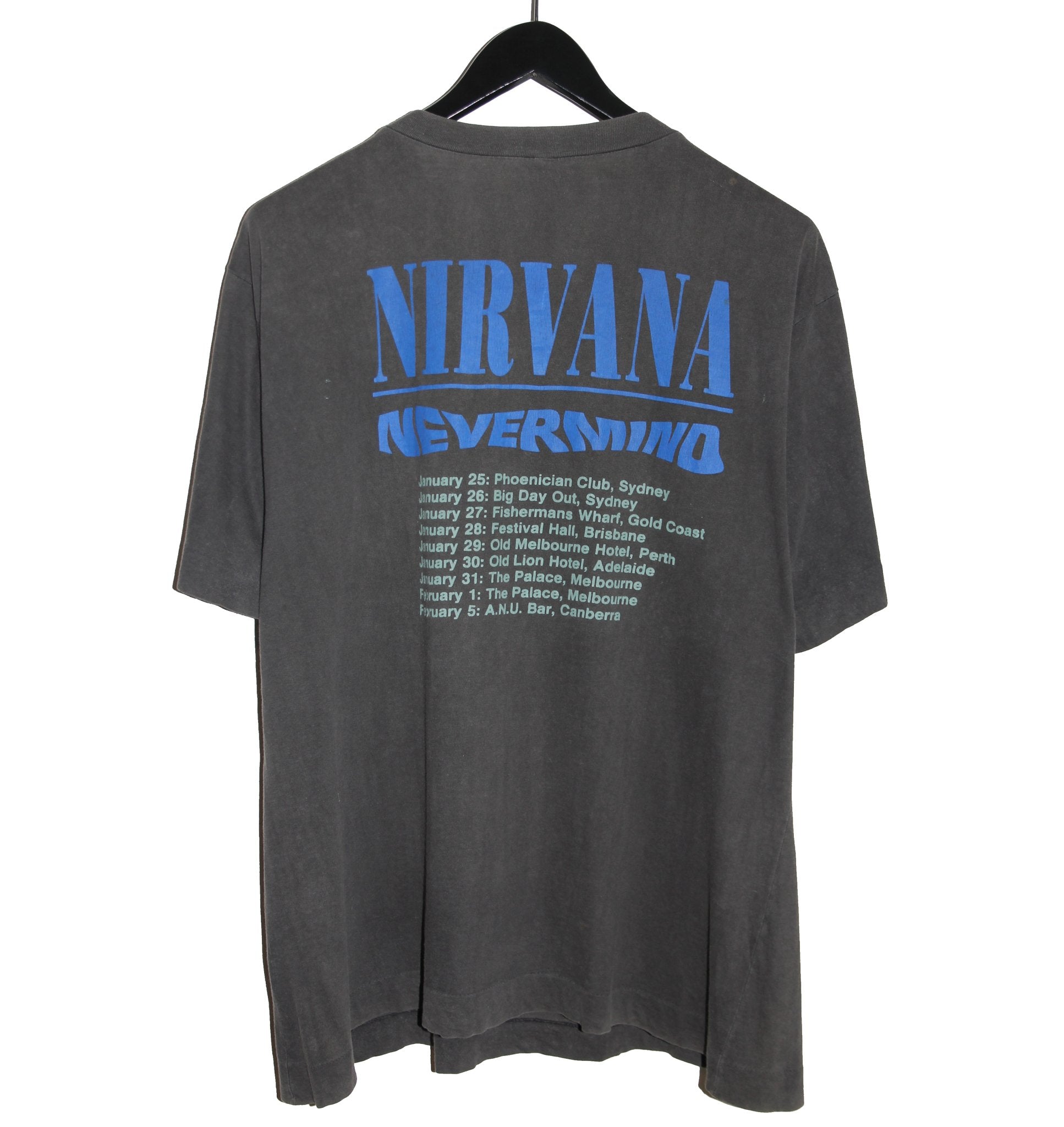 Nirvana 1992 Nevermind Big Day Out Shirt - Faded AU