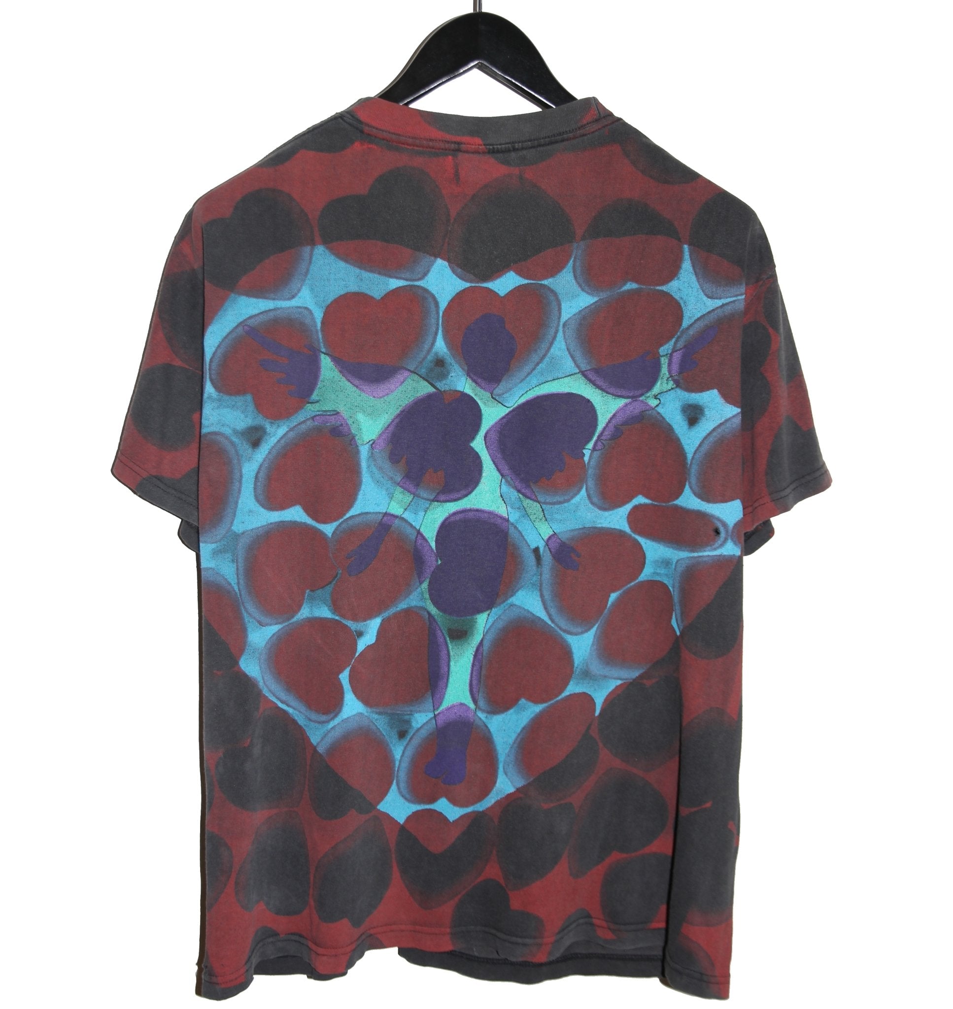 Nirvana 1993 Heart Shaped Box All Over Print Shirt LARGE - Faded AU