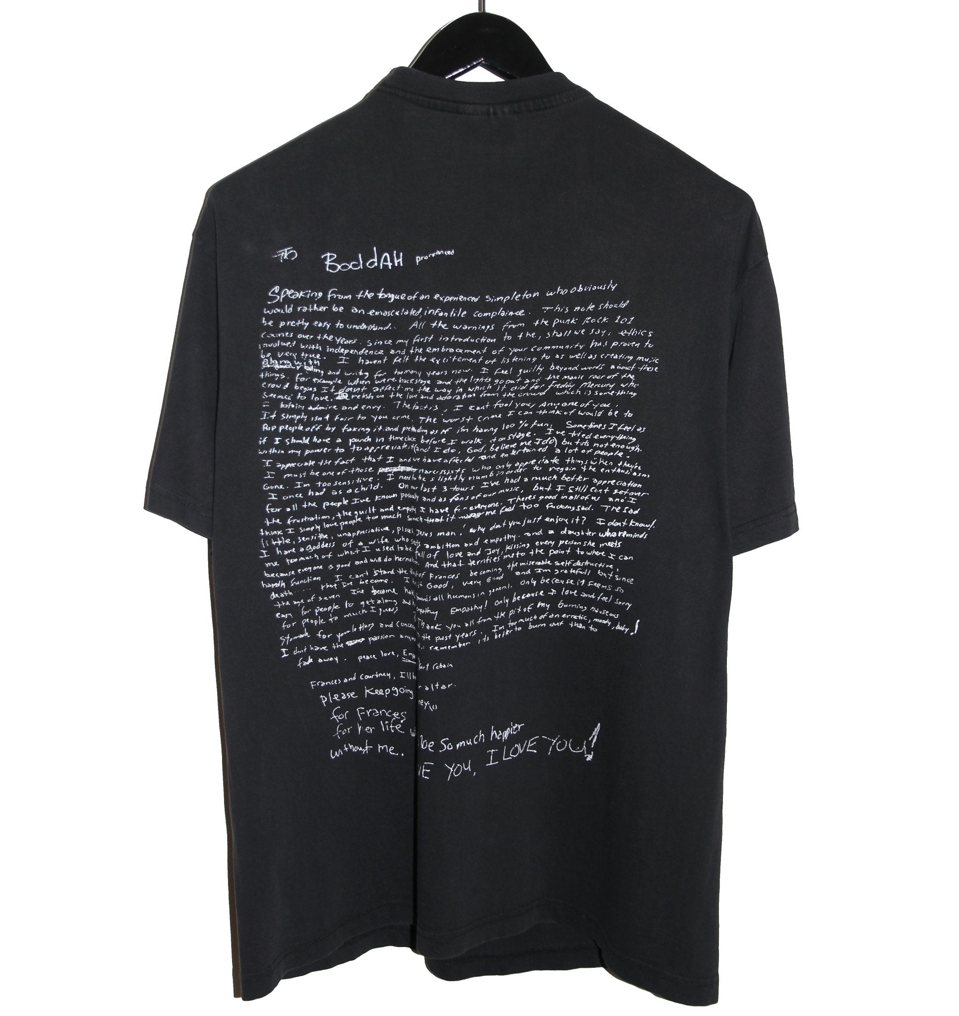 Nirvana 90's Nevermind European Bootleg Shirt - Faded AU