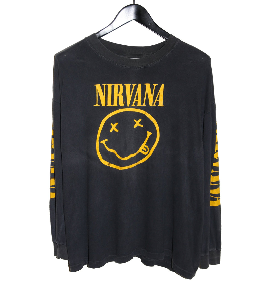 Nirvana 90's Smiley Long Sleeve - Faded AU