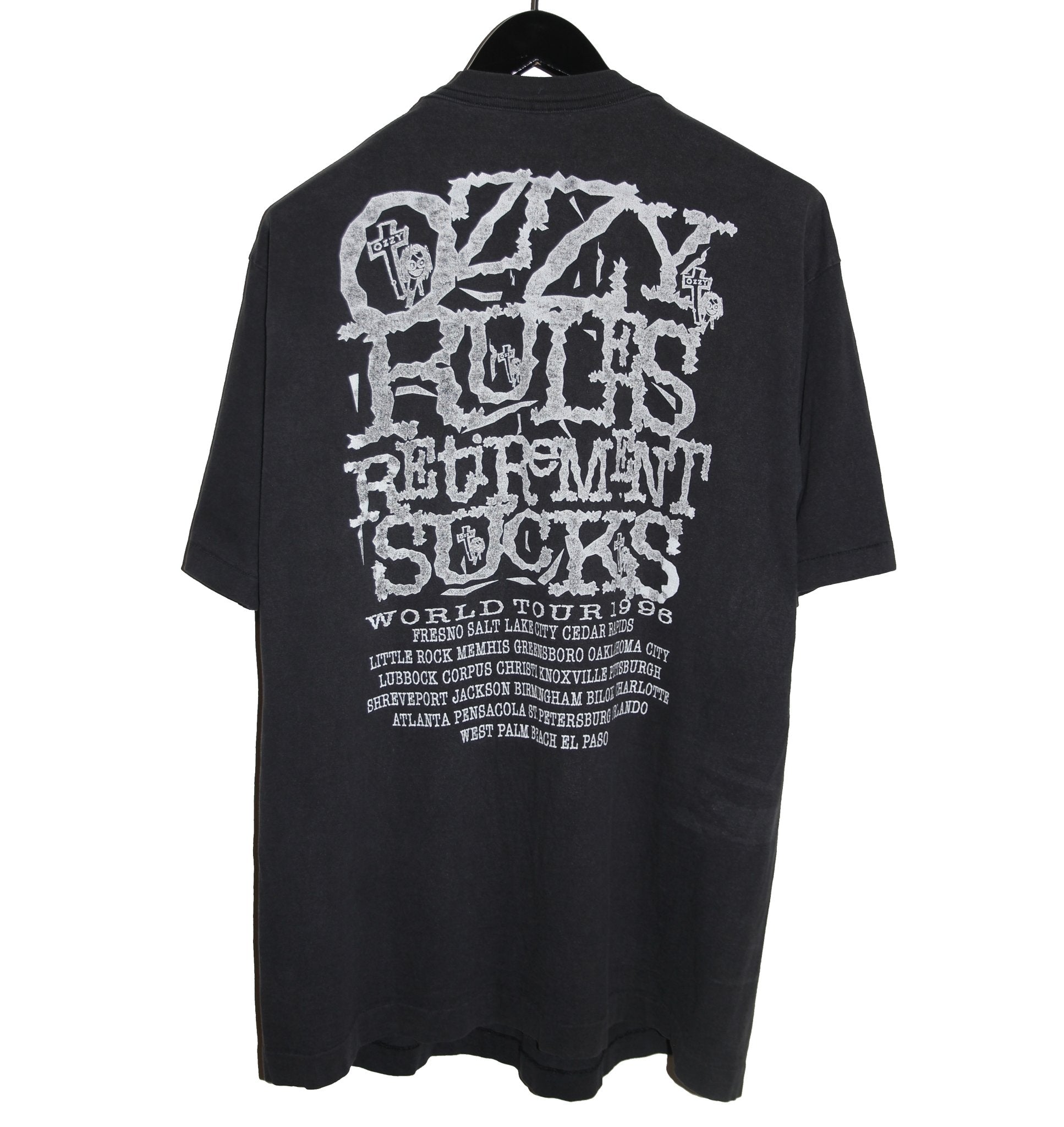 Ozzy Osbourne 1996 Retirement Sucks Tour Shirt - Faded AU