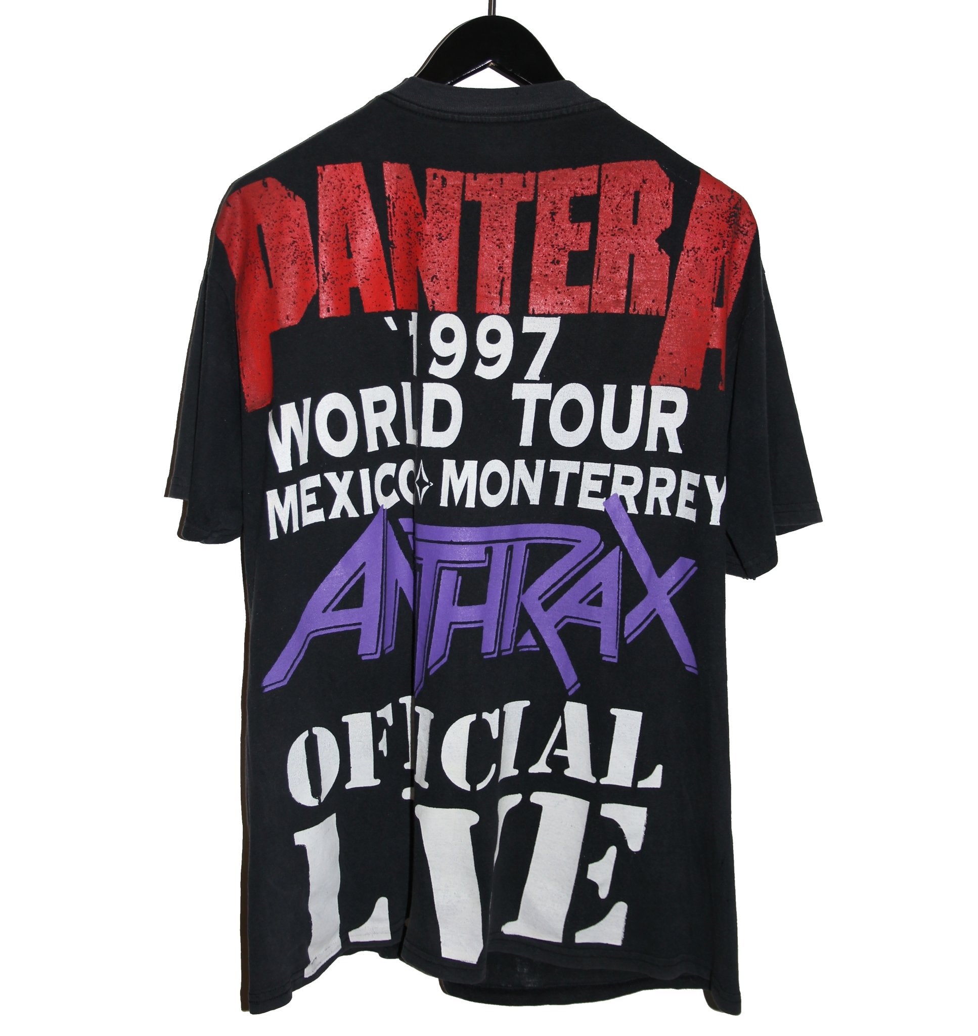 Pantera 1997 World Tour Mexican Bootleg Shirt - Faded AU