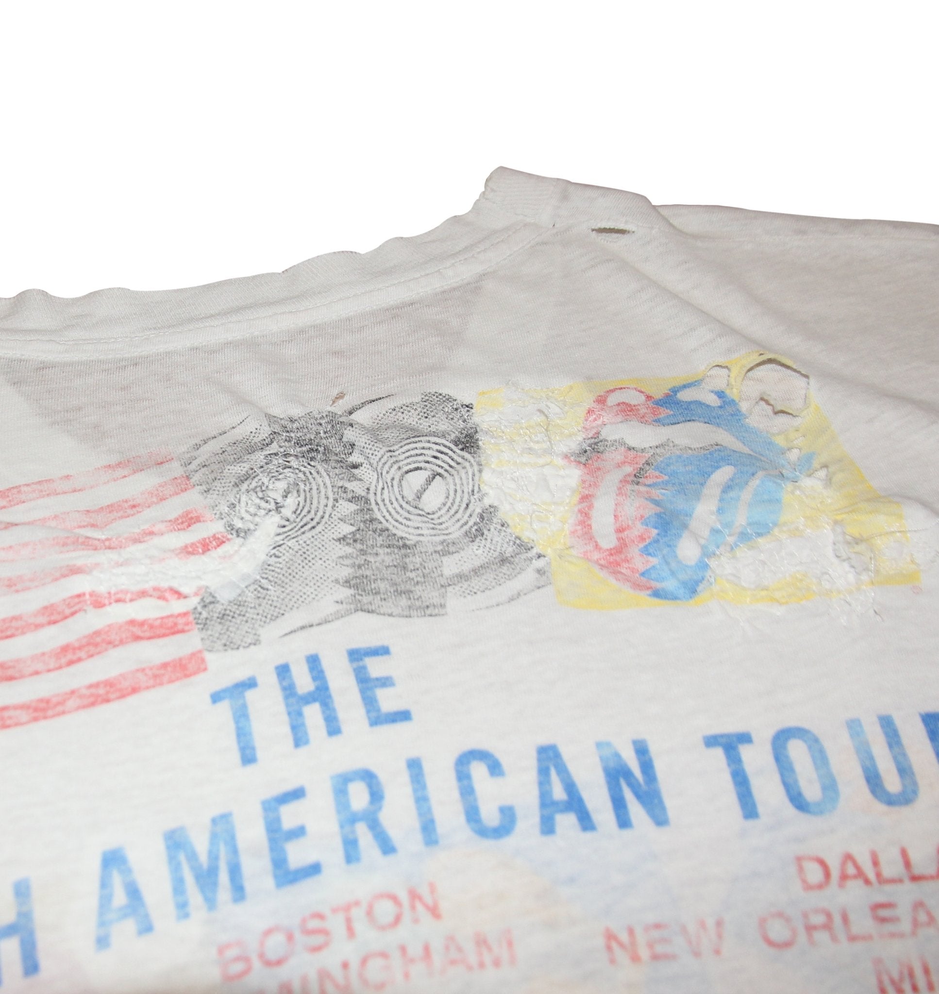 The Rolling Stones 1989 Steel Wheels Tour Shirt - Faded AU