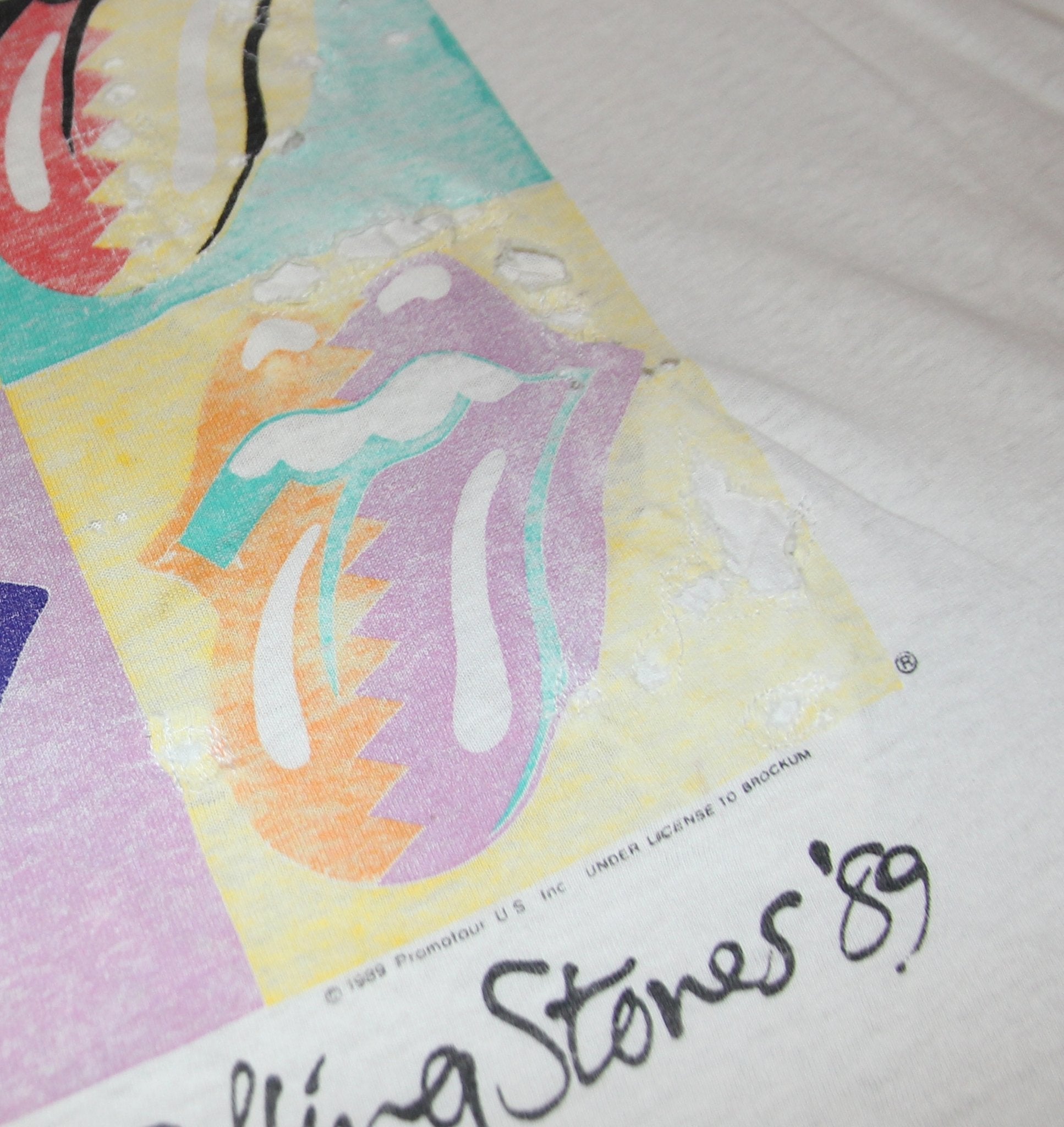 The Rolling Stones 1989 Steel Wheels Tour Shirt - Faded AU