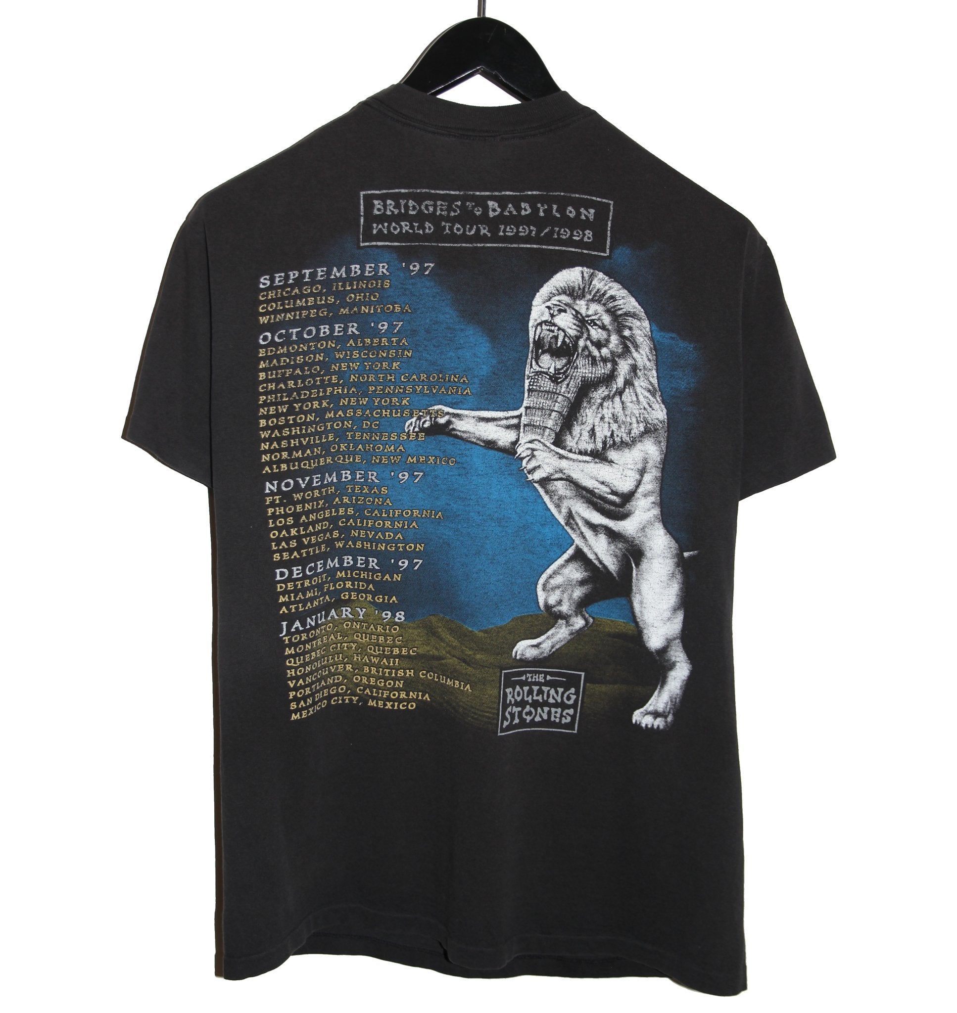 The Rolling Stones 1997 Bridges to Babylon Tour Shirt - Faded AU