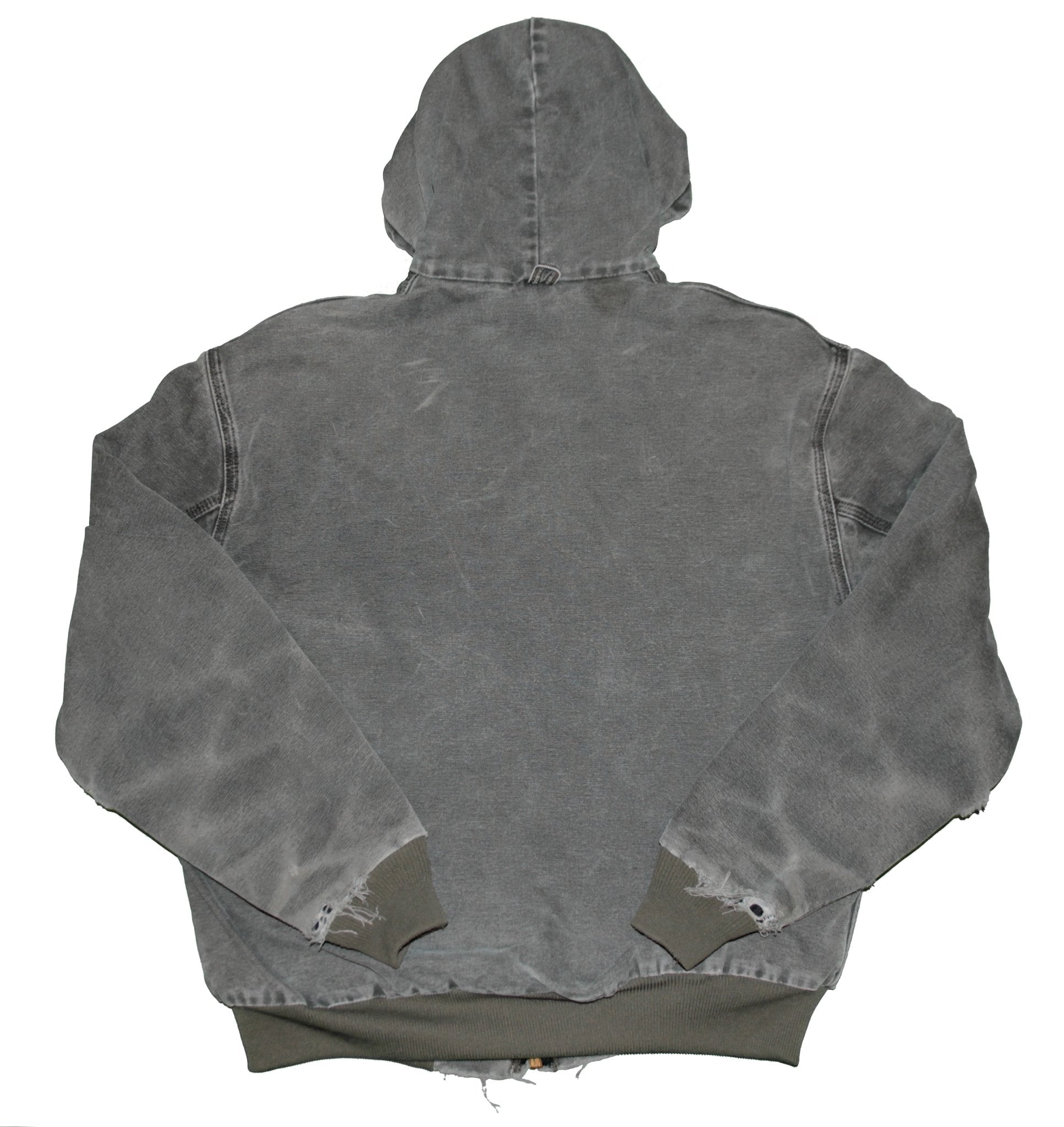 Vintage 90's Carhartt Hooded Worker Jacket Grey - Faded AU
