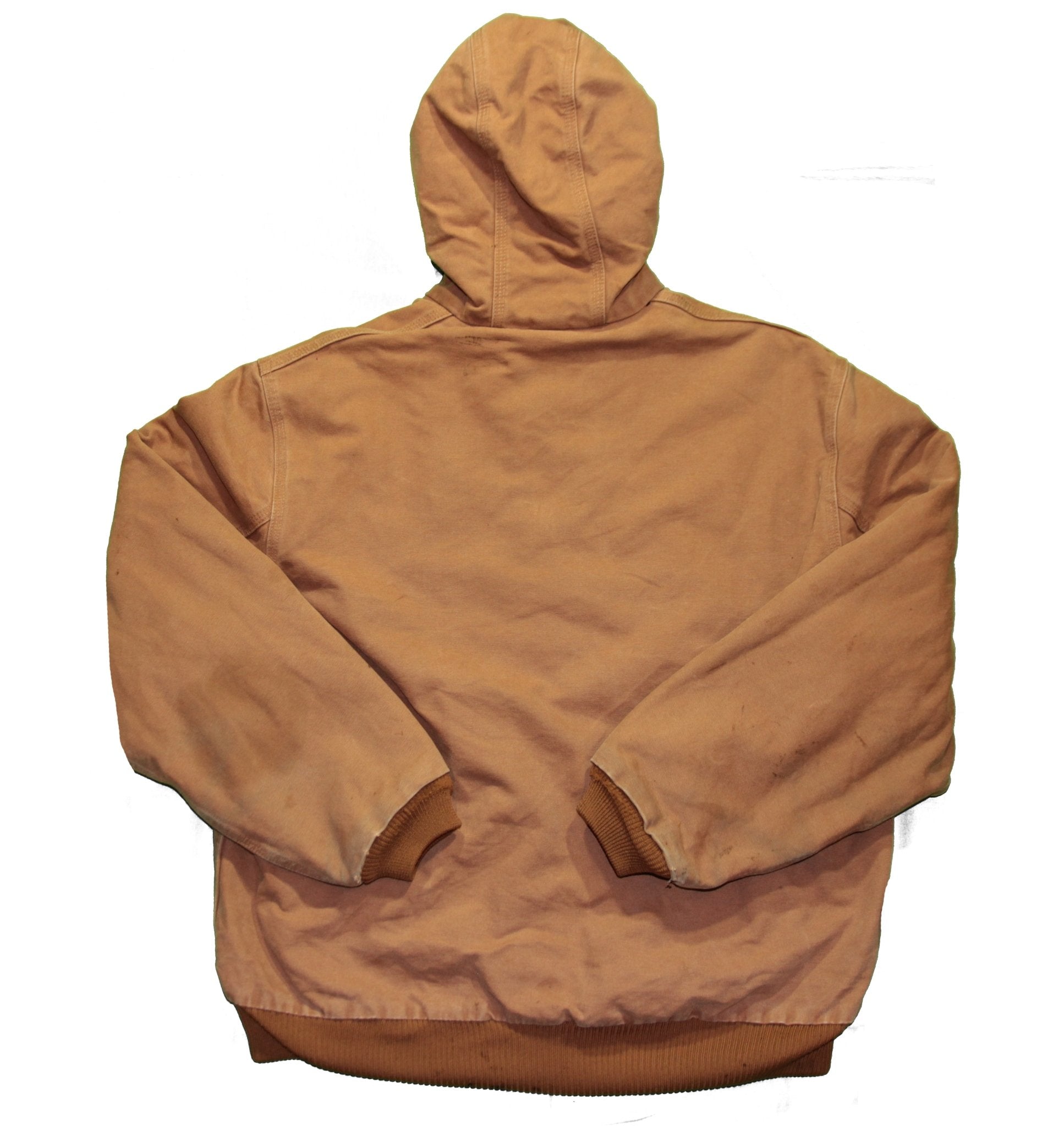 Vintage 90's Carhartt Hooded Worker Jacket Tan - Faded AU