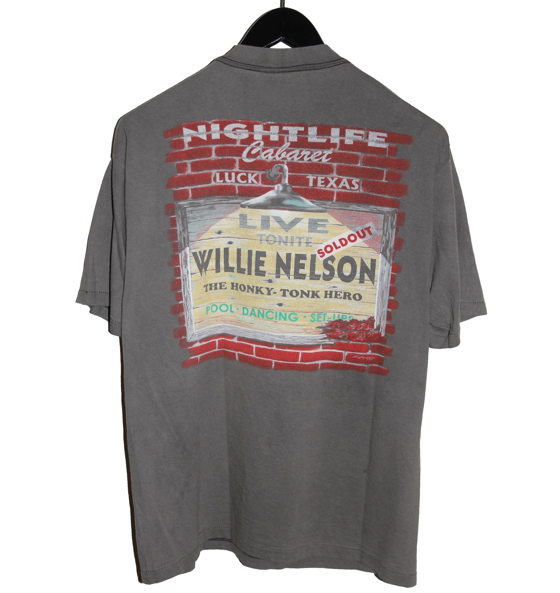 Willie Nelson 90's The Honky Tonk Hero Shirt - Faded AU