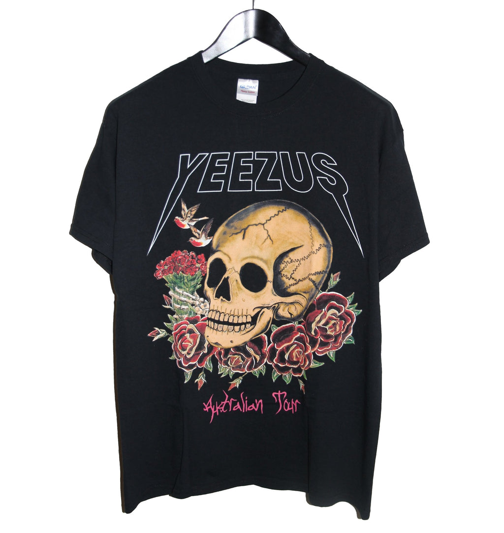 Yeezus 2014 Skull & Roses Australian Tour Shirt LARGE - Faded AU